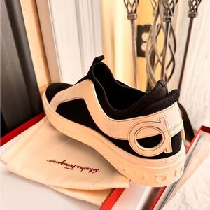 Salvatore Ferragamo Cream and Red Dust Bag